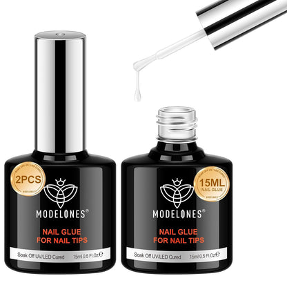 modelones Gel Top Base Coat Set 15ml 2026 Upgrade No Wipe Super Shine