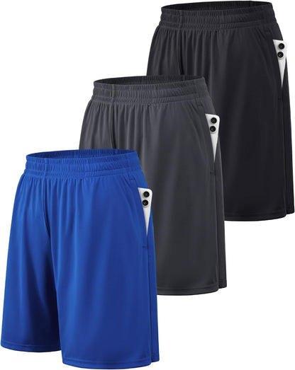 BALENNZ Mens Athletic Shorts with Pockets Quick Dry Workout Shorts Men