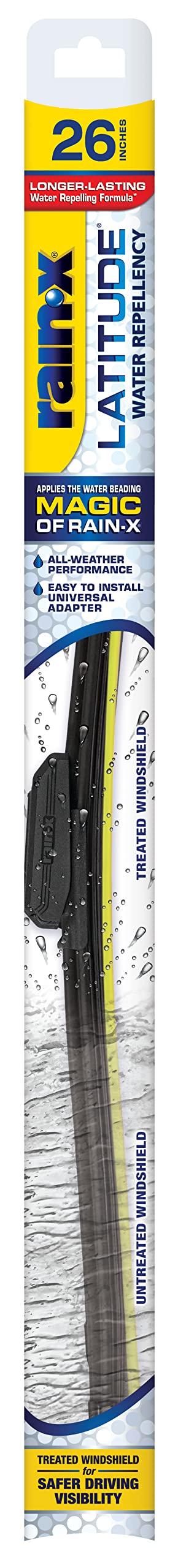 Rain-X 810348 Repellency Water Repellent Wiper Blades, 26" & 16" Windshield Wipers, All Weather Streak-Free for Enhanced Visibility w/Water Repellency Formula [Amazon Exclusive]