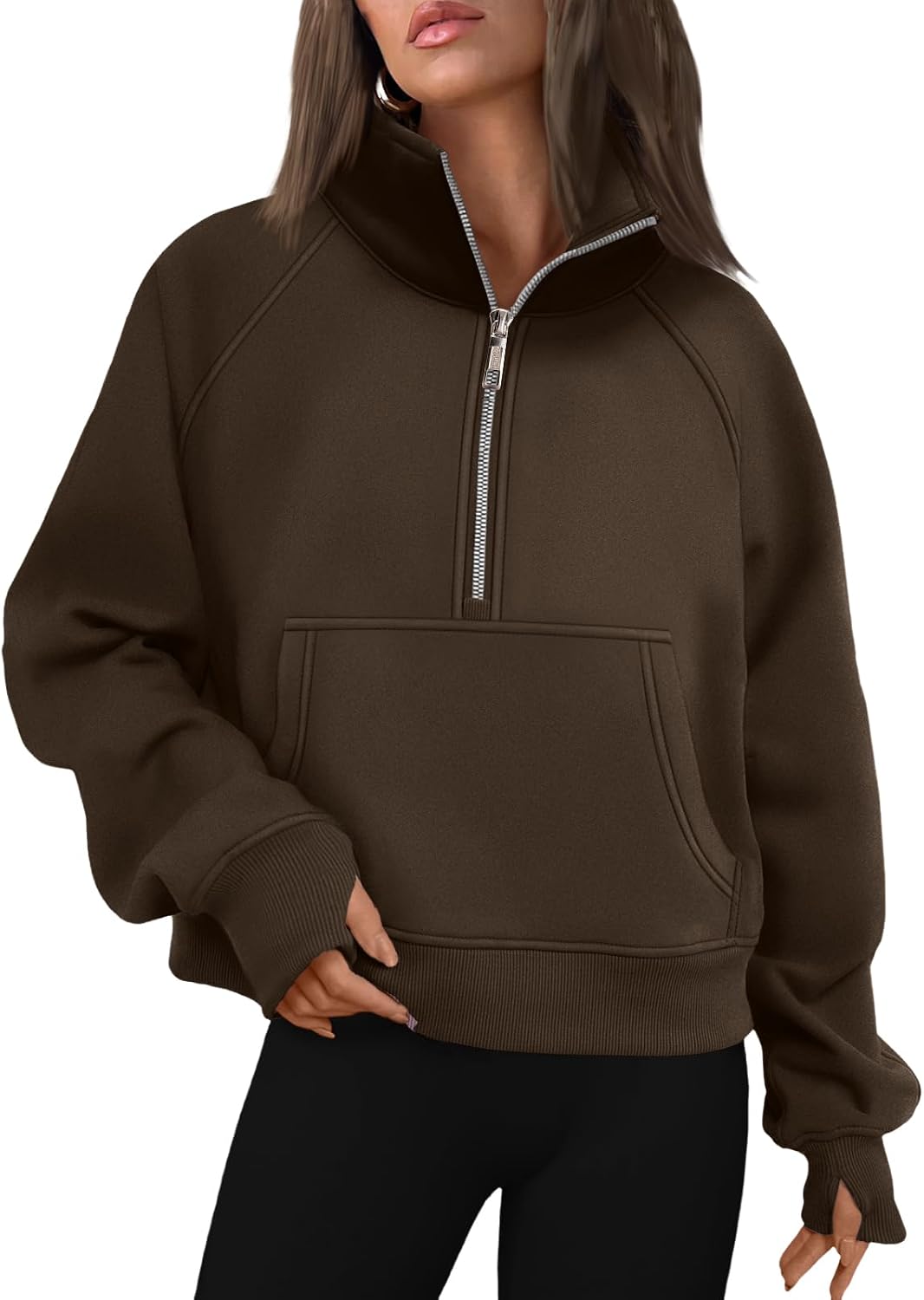 AUTOMET Womens Sweatshirts Half Zip Fleece Pullover Fall Outfits