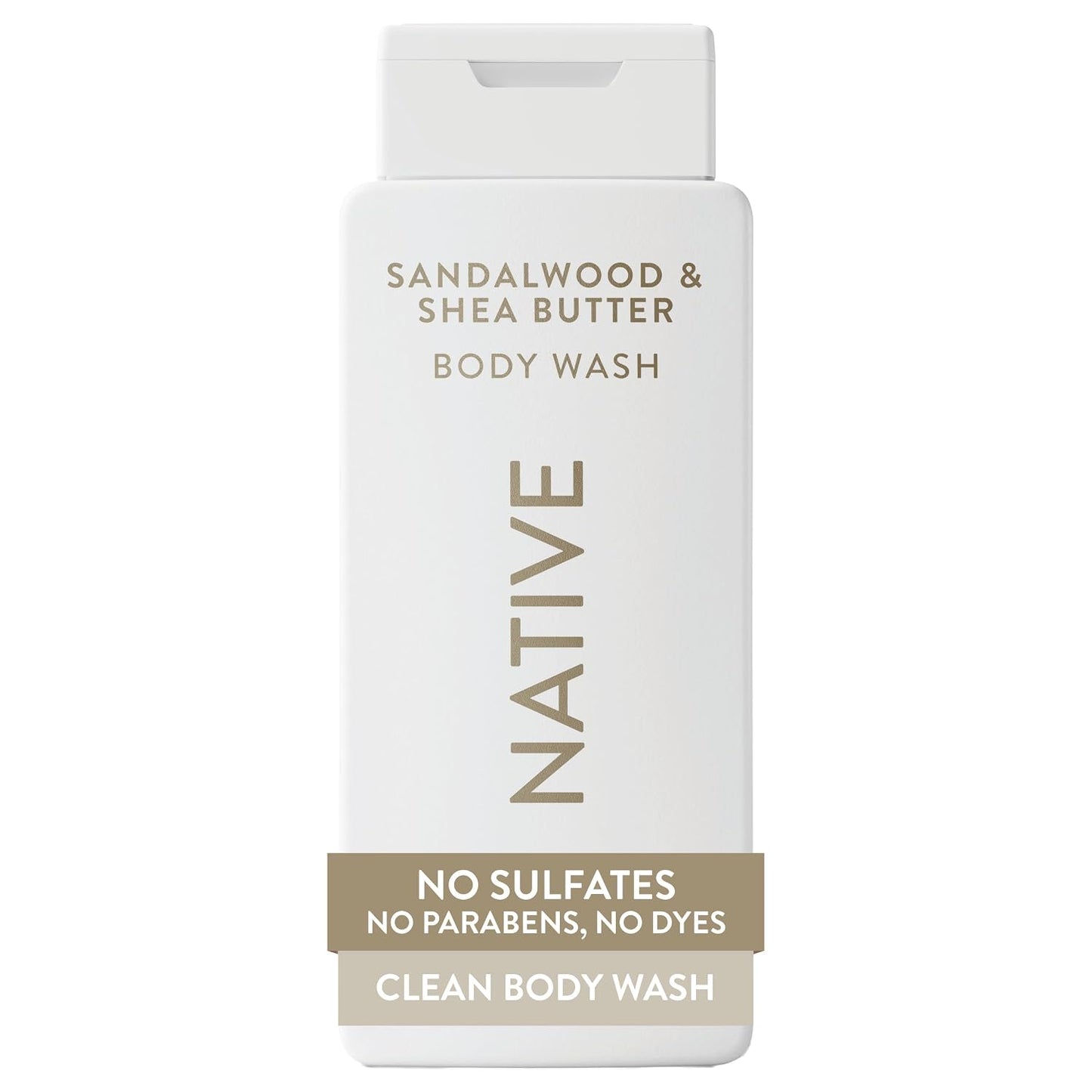 Native Clean Body Wash, Gentle & pH-balanced for Sensitive Skin, 24-Hr Freshness for Women & Men, Vegan & Cruelty-Free, Free of Sulfates, Parabens & Phthalates, Cashmere & Rain, 18 fl oz