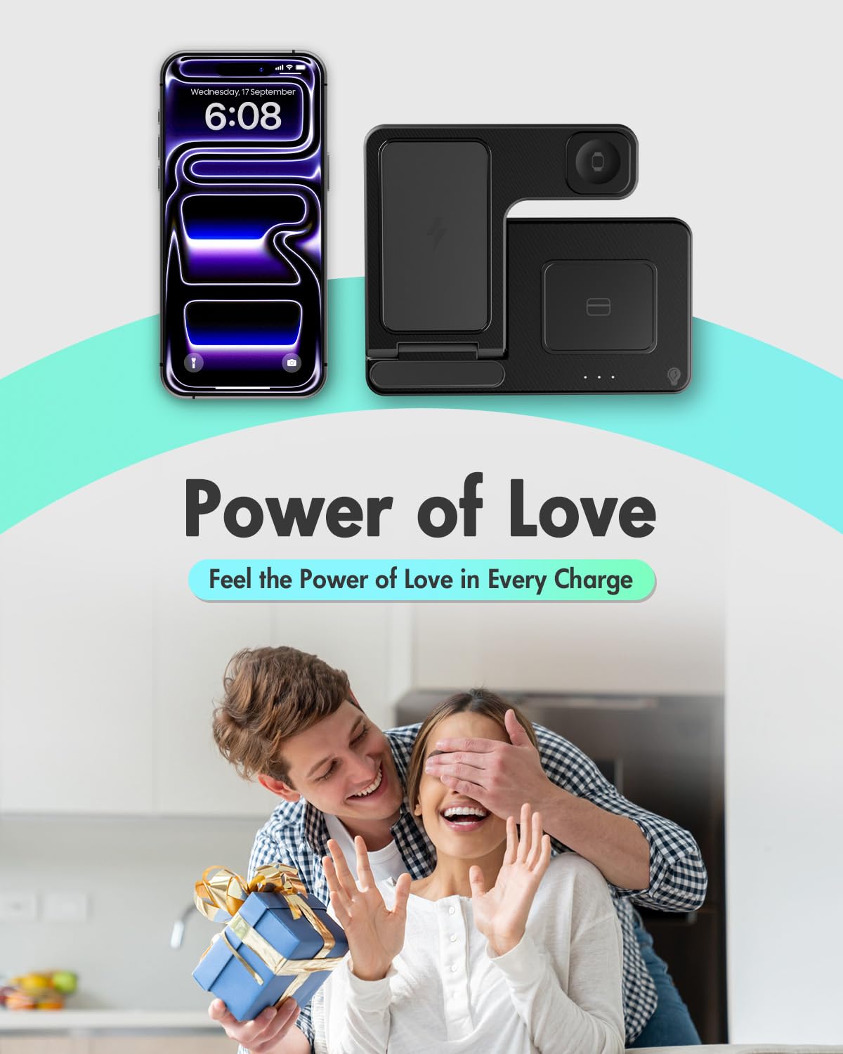 GETPALS Wireless Charger iPhone Charging Station for Apple Multiple Devices