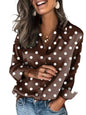 Zeagoo Satin Blouses for Women Silk Button Down Shirts Long Sleeve Tops