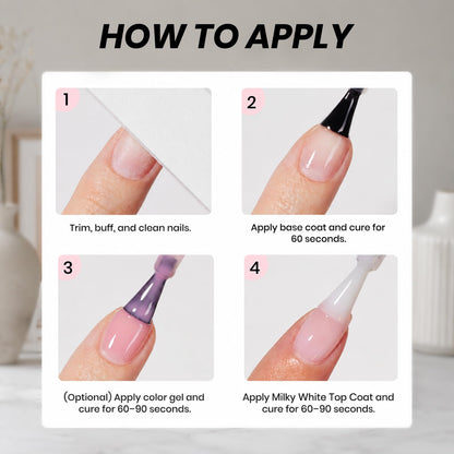 Beetles 2 Pcs 15ml No Wipe Gel Top Coat and Base Coat Set