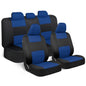 BDK PolyPro Car Seat Covers Full Set in Solid Black, Front and Rear Split Bench Seat Covers for Cars, Easy to Install Car Seats Cover Set and Accessories for Auto Trucks Van SUV - Solid Black
