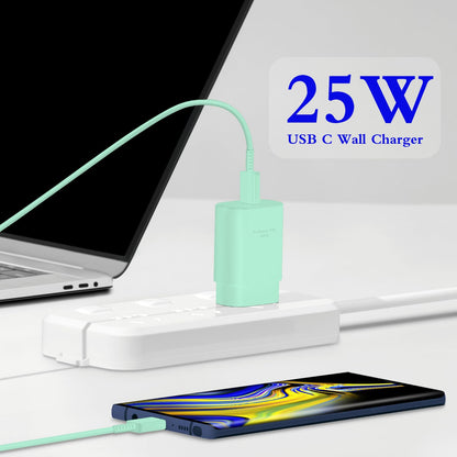 GUUSMART Type C Charger 2-Pack 25W Long 6ft USB C Charger Cable