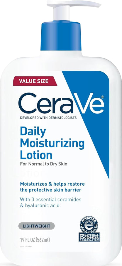 CeraVe Daily Moisturizing Lotion, Face and Body Lotion, Skin care, 19oz