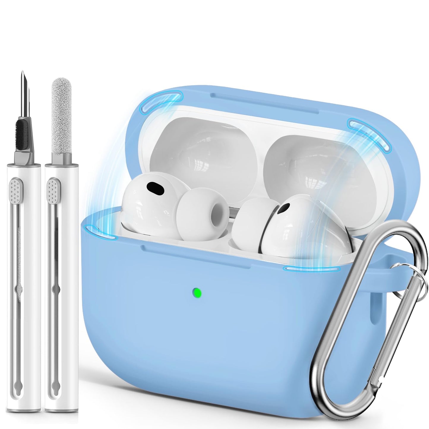 Ljusmicker for AirPods 4 Case 2024 with Cleaner Kit,Milk Tea