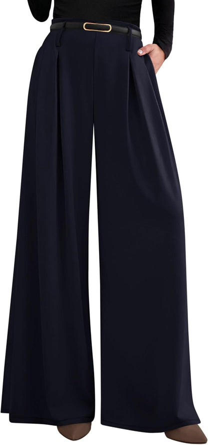 PRETTYGARDEN Womens Wide Leg Dress Pants Flowy Trousers