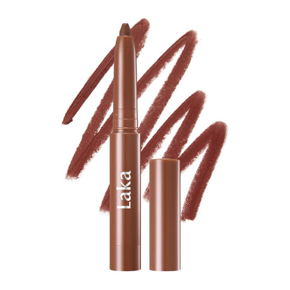 Laka Lip Liner - Smooth & Blendable Soft Matte Lip Contour Pencil for Shaping & Overlining Lips | Waterproof Formula, Oil-Cleanse Off, Long-Lasting Wear | #01 Bare Memory (Warm Beige)