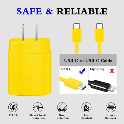 GUUSMART Type C Charger 2-Pack 25W Long 6ft USB C Charger Cable