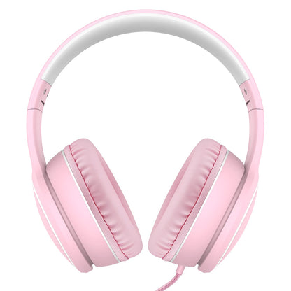 R10 Over-Ear Headphones with Microphone, Lightweight Folding Stereo Bass Headset with 1.5M No-Tangle Cord, Portable Wired Headphones for Smartphone Tablet Computer MP3 / 4 (Grey)
