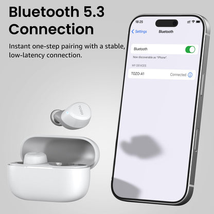 TOZO A1 Wireless Earbuds Bluetooth 5.3 Light Weight in Ear Headphones