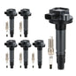 UF667 Ignition Coil & ILZFR6D11 Double Iridium Spark Plug for BMW 2.5-6.0L