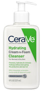 CeraVe Hydrating Cream To Foam Cleanser, Face Wash for Dry Skin, 8 Fl Oz (Pack of 12)