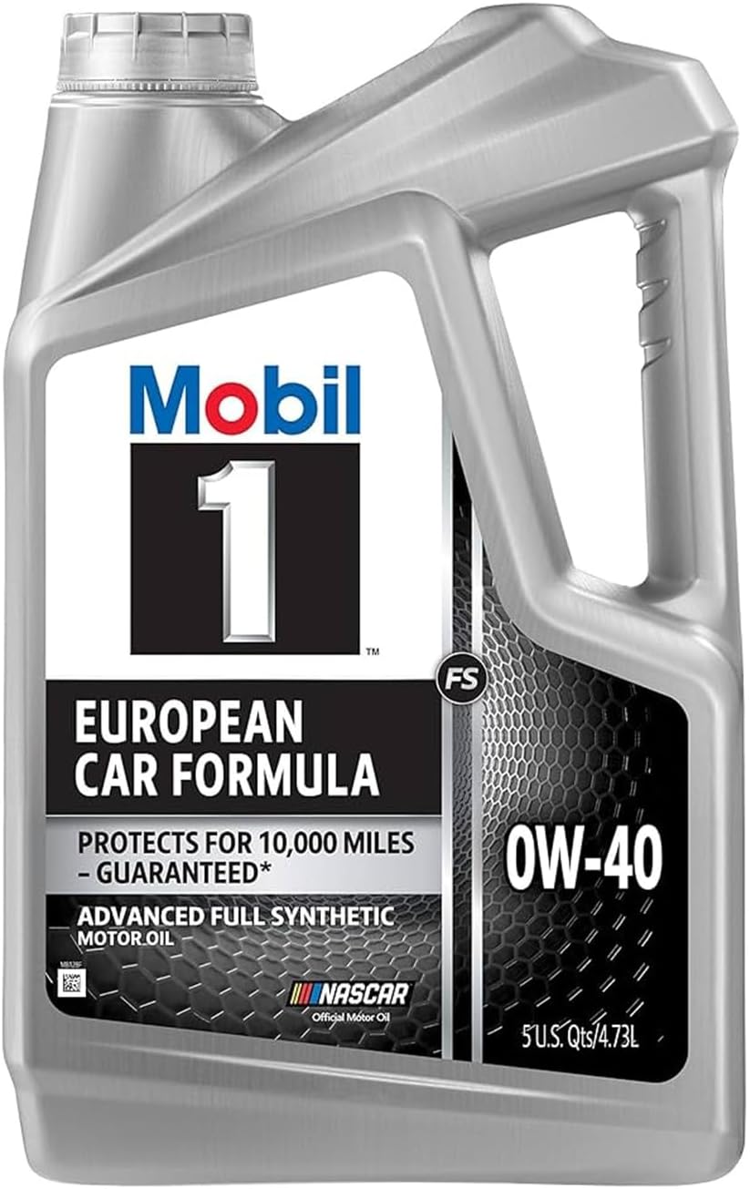 Mobil 1 European Car Formula Full Synthetic Motor Oil 0W-40, 5 Quart