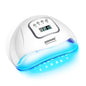 JODSONE U V LED Nail Lamp with Base Coat Top Coat Set, Nail Dryer for Gel Polish for Nails with Automatic Sensor & 4 Timers