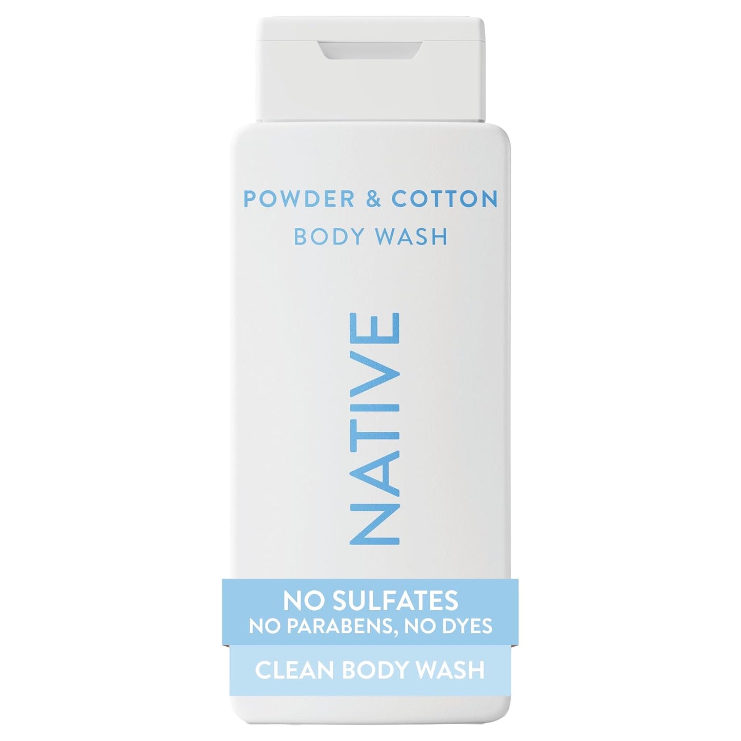 Native Clean Body Wash, Gentle & pH-balanced for Sensitive Skin, 24-Hr Freshness for Women & Men, Vegan & Cruelty-Free, Free of Sulfates, Parabens & Phthalates, Cashmere & Rain, 18 fl oz