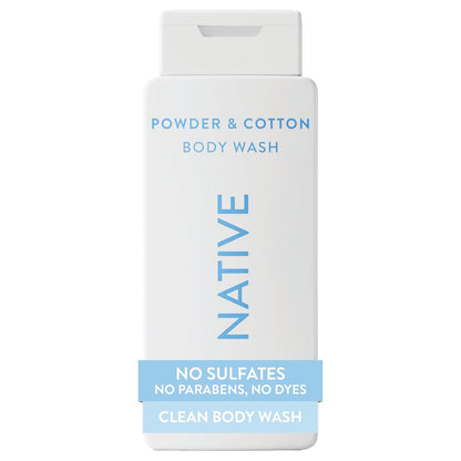 Native Clean Body Wash, Gentle & pH-balanced for Sensitive Skin, 24-Hr Freshness for Women & Men, Vegan & Cruelty-Free, Free of Sulfates, Parabens & Phthalates, Cashmere & Rain, 18 fl oz