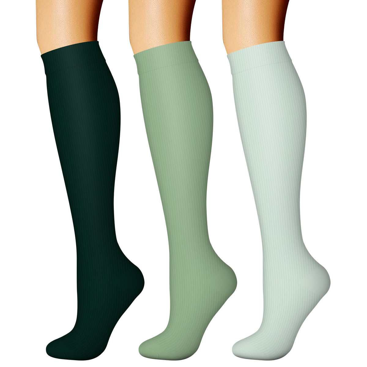 CHARMKING Compression Socks for Women & Men Circulation (3 Pairs) 15-20 mmHg is Best Support for Athletic Running Cycling