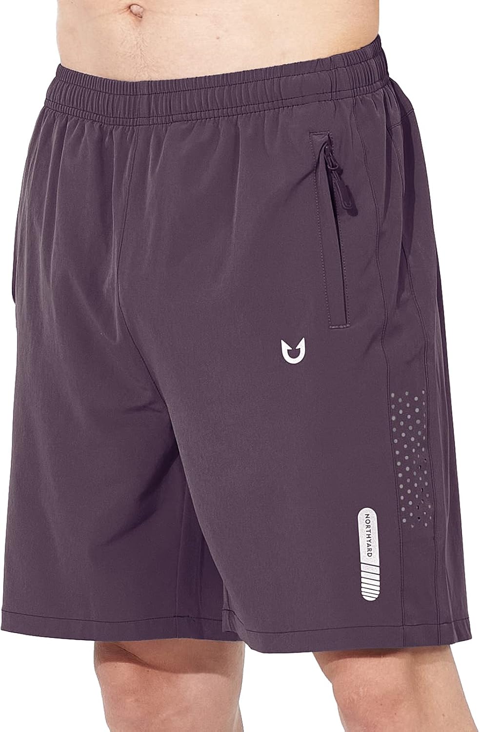 NORTHYARD Men's Athletic Running Shorts Gym Workout 7"/9"/5" Zipper Pockets