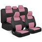 BDK PolyPro Car Seat Covers Full Set in Solid Black, Front and Rear Split Bench Seat Covers for Cars, Easy to Install Car Seats Cover Set and Accessories for Auto Trucks Van SUV - Solid Black