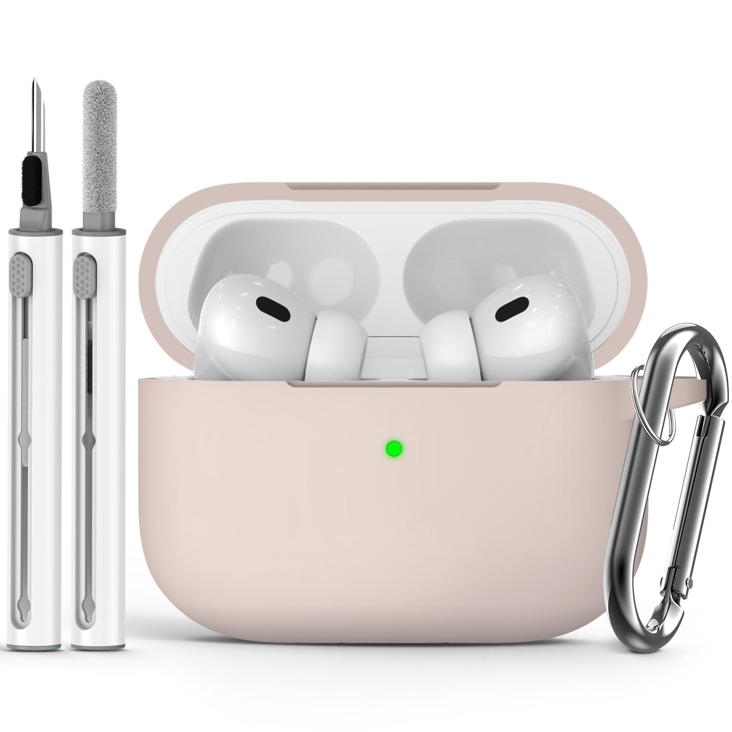 Ljusmicker for AirPods 4 Case 2024 with Cleaner Kit,Milk Tea