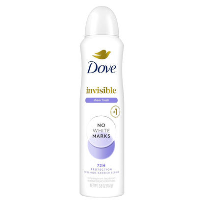 Dove Invisible Antiperspirant Dry Spray Clear Finish 3PK 3.8 oz