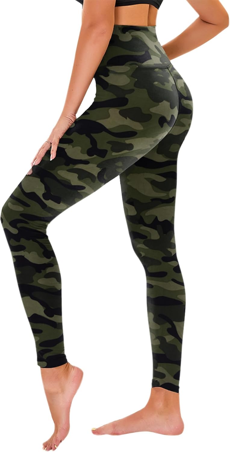 TNNZEET High Waisted Leggings for Women - No See Through Tummy Control Cycling Workout Yoga Pants with Pockets Reg & Plus