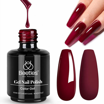 Beetles Purple Gel Nail Polish, 1 Pcs 15ml Purple Gel Polish