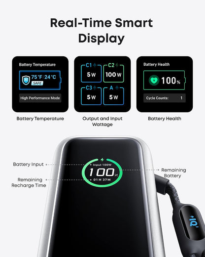 Anker Laptop Power Bank, 25,000mAh Travel Essential with 165W Total Output