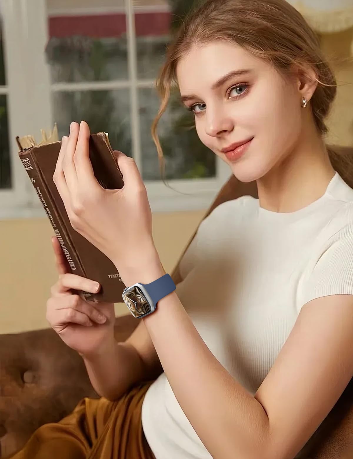 Sport Silicone Band Compatible with Apple Watch Bands 40mm 38mm 41mm 44mm 45mm 42mm 49mm Women Men,Soft Wristband Waterproof Replacement Sport Strap for iWatch Bands Series 9 8 7 6 5 4 3 2 1 SE Ultra