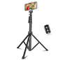SENSYNE 72" Phone Tripod, Extendable Cell Phone Tripod Stand, Selfie Stick with Wireless Remote and Phone Holder, Compatible with iPhone Android Phone, Camera