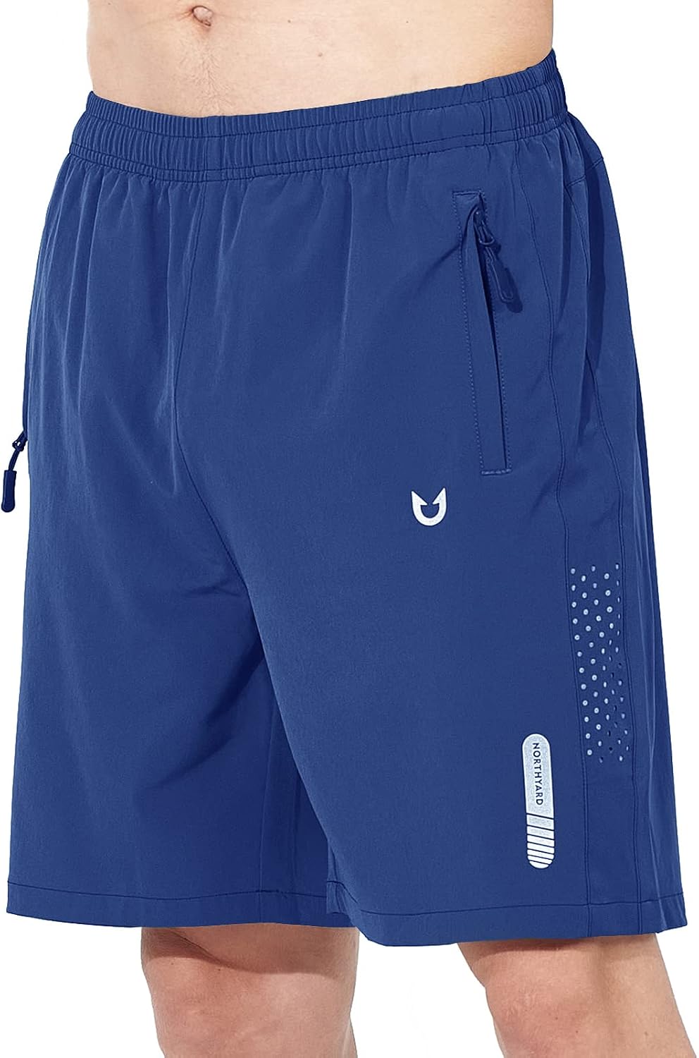 NORTHYARD Men's Athletic Running Shorts Gym Workout 7"/9"/5" Zipper Pockets