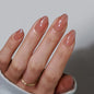 BTArtbox Press On Nails, Vanilla Cream, Short Square, Ombre Peach, 32Ct