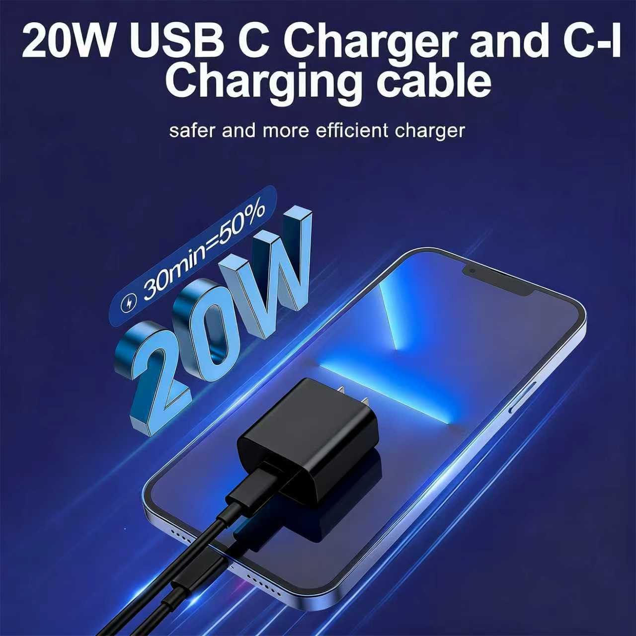 iPhone Charger Fast Charging, USB C Charger Block, 6FT/10FT Lightning Cable
