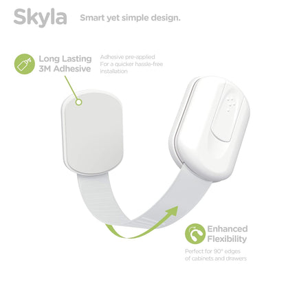 SKYLA HOMES Child Safety Cabinet Locks, White, 8 Pack