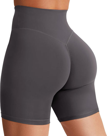 YEOREO SoftHue Women's Biker Shorts Workout Hidden Scrunch Gym Shorts