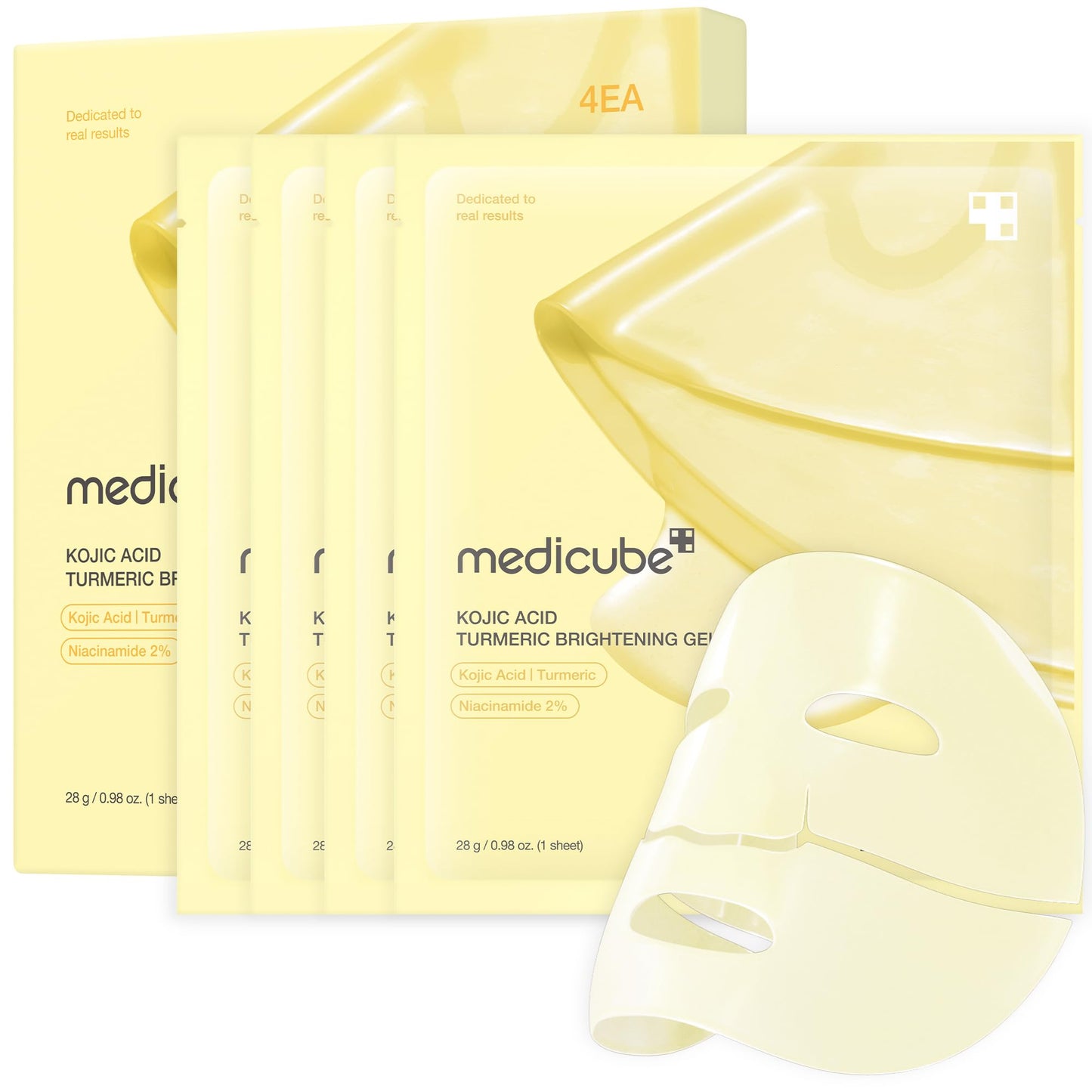 medicube Jelly Gel Mask with Salmon DNA PDRN Pink Collagen, 4EA