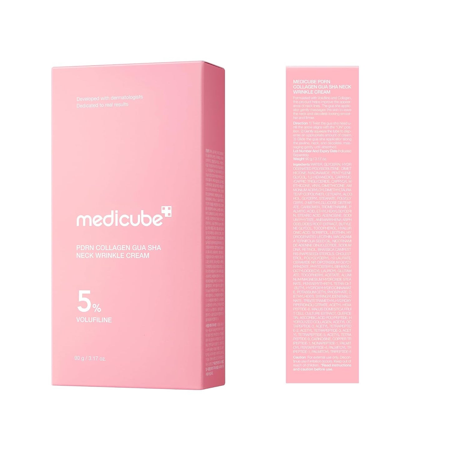 medicube PDRN Collagen Gua Sha Neck Wrinkle Cream - Firming, Contour Care