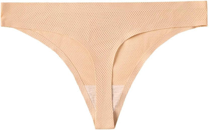 voenxe Seamless Women Underwear Thongs,No Show Ladies Workout Thong,5 Pack