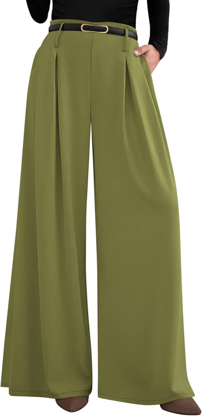 PRETTYGARDEN Womens Wide Leg Dress Pants Flowy Trousers