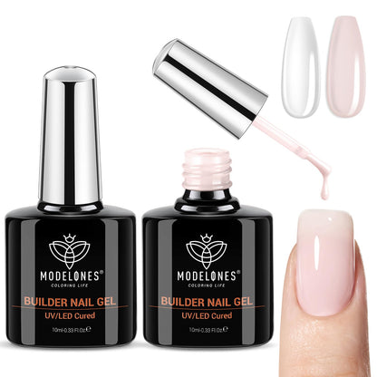 modelones Gel Top Base Coat Set 15ml 2026 Upgrade No Wipe Super Shine