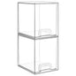 Vtopmart 2 Pack Small Clear Stackable Storage Drawers for Desk, Countertop