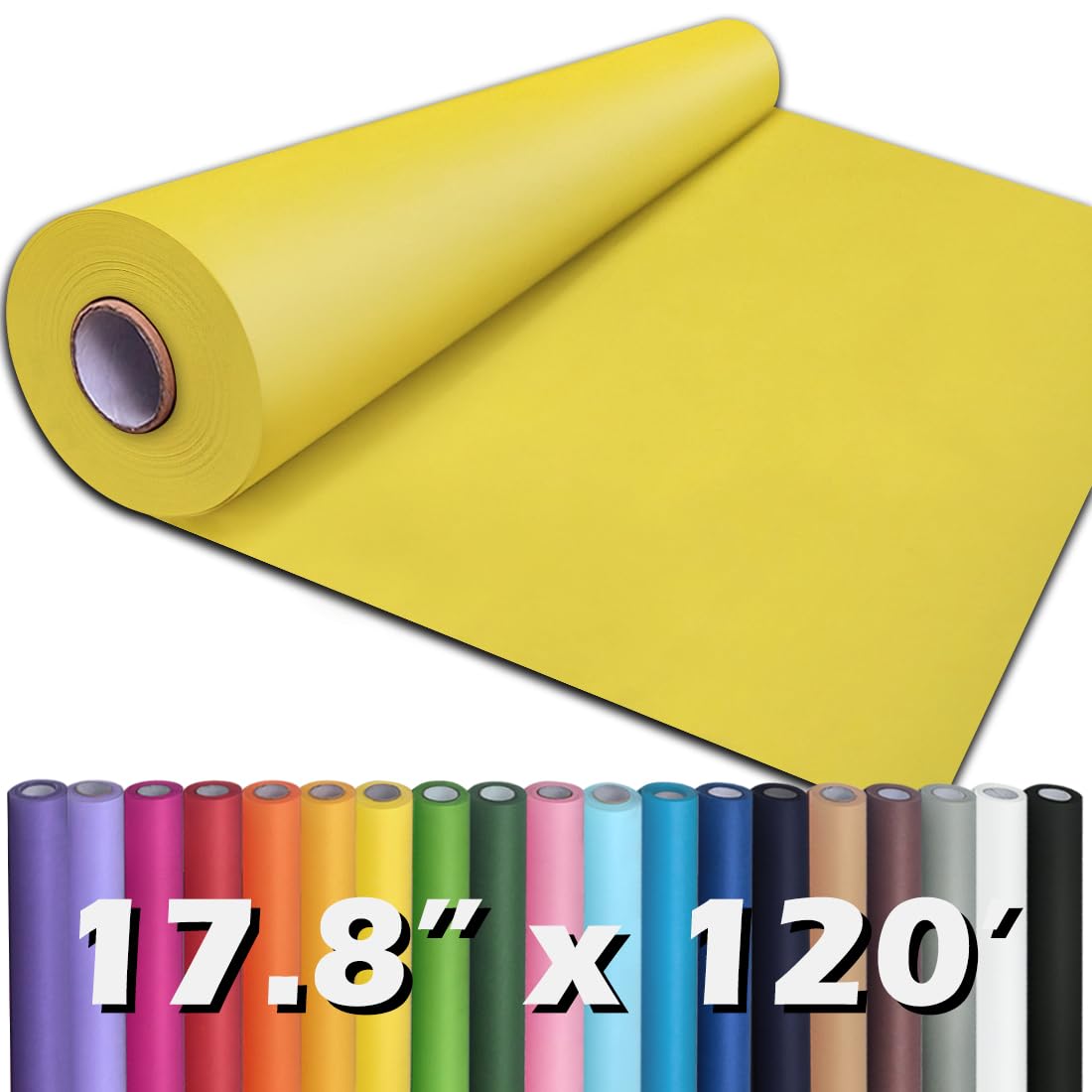 PerkHomy Brown Kraft Paper Roll 36" x 1,440" (120') for Craft Bulletin Board Paper Art Table Covering Crafting Gift Wrapping Bouquet Packing Parcel 70GSM 50LB (Brown, 36" x 120')