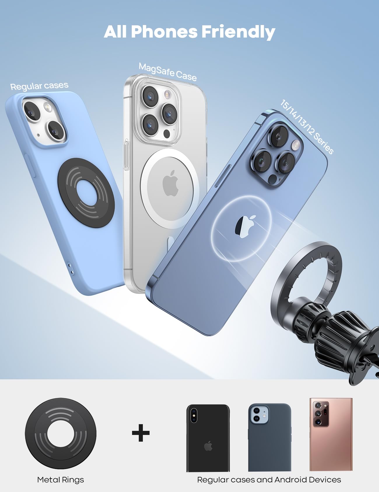 Lamicall for MagSafe Car Mount Vent 20 Super Magnets Accessories for iPhone