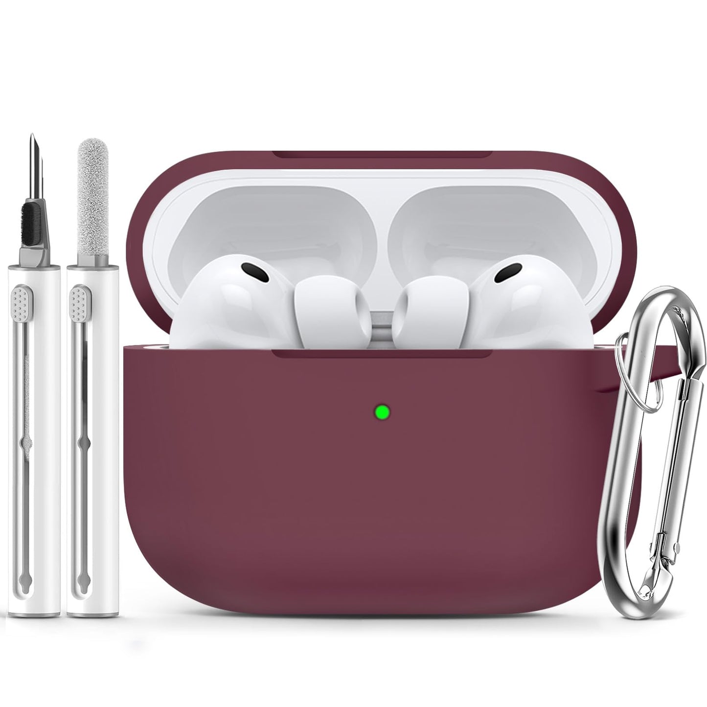 Ljusmicker for AirPods 4 Case 2024 with Cleaner Kit,Milk Tea