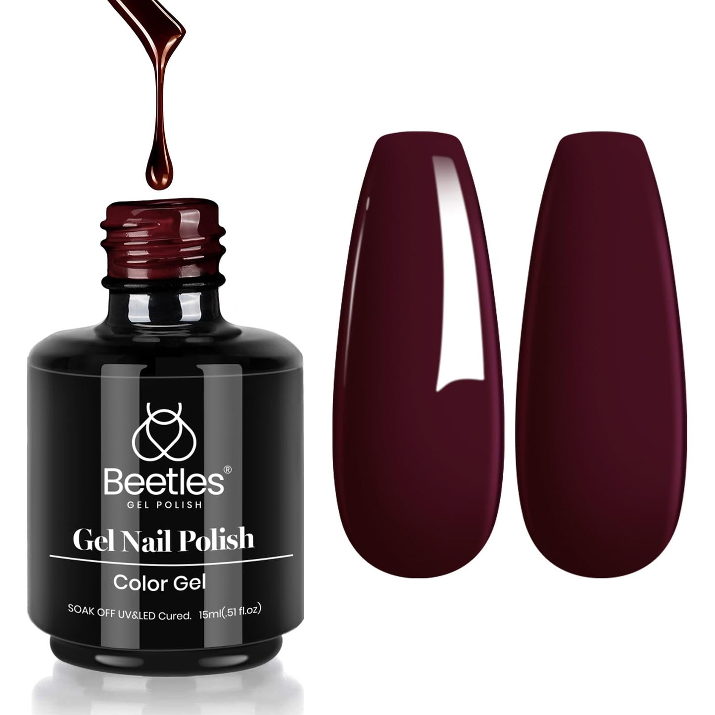 Beetles Purple Gel Nail Polish, 1 Pcs 15ml Purple Gel Polish