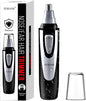 Ear and Nose Hair Trimmer Clipper - 2026 Professional Painless Eyebrow & Facial Hair Trimmer for Men Women,Battery-Operated Trimmer with IPX7 Waterproof,Dual Edge Blades for Easy Cleansing Black