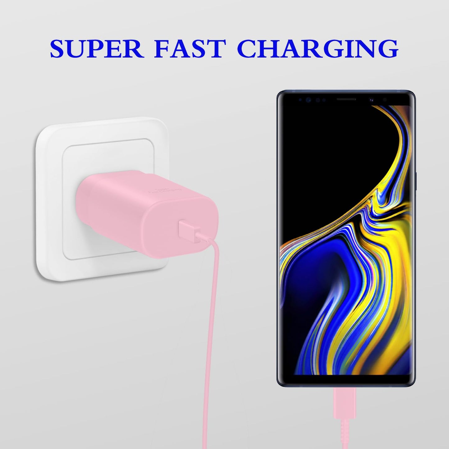 GUUSMART Type C Charger 2-Pack 25W Long 6ft USB C Charger Cable